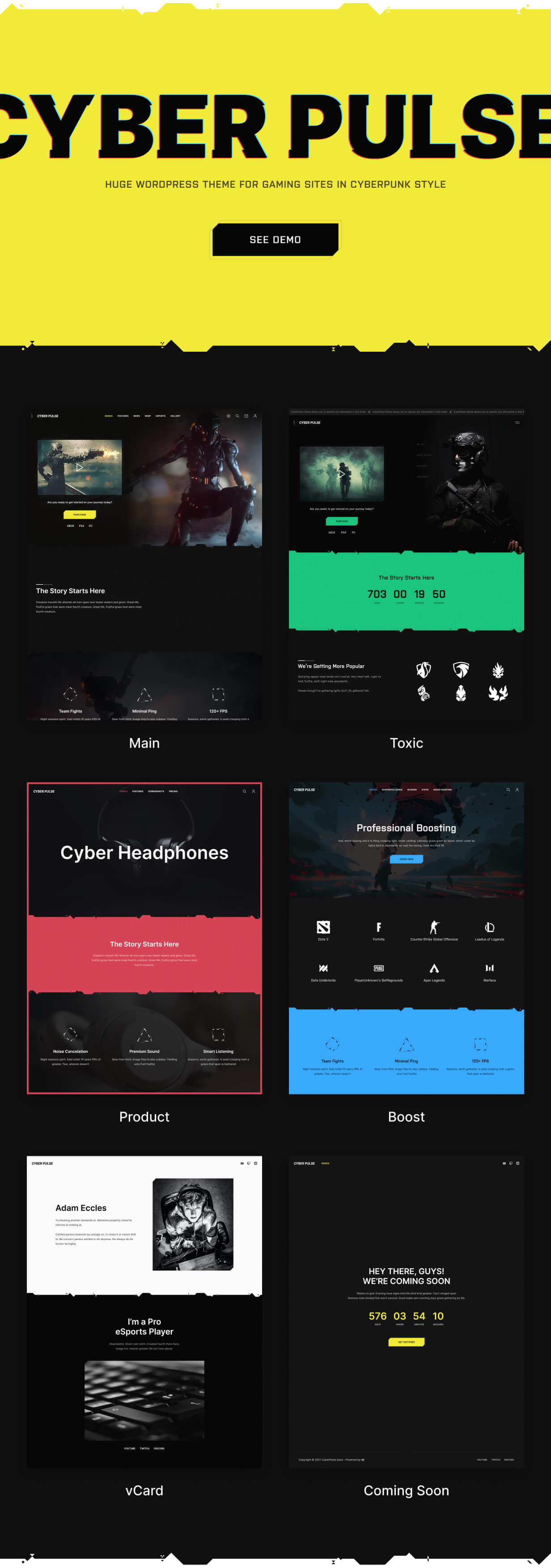 CyberPulse - Gaming and eSports Theme for WordPress with Dark Mode