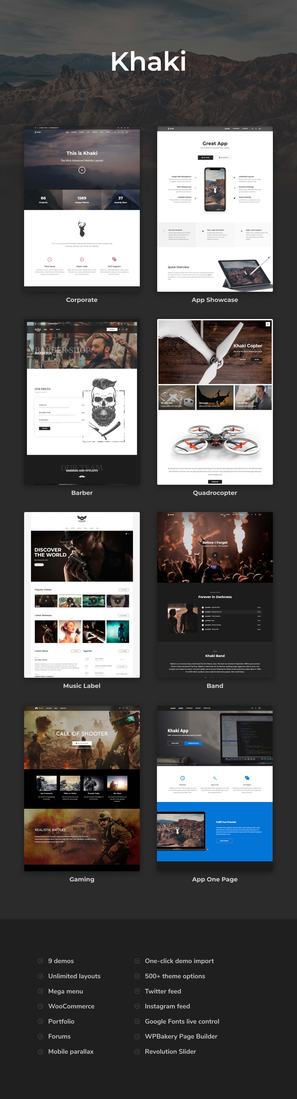 Khaki Multipurpose Theme