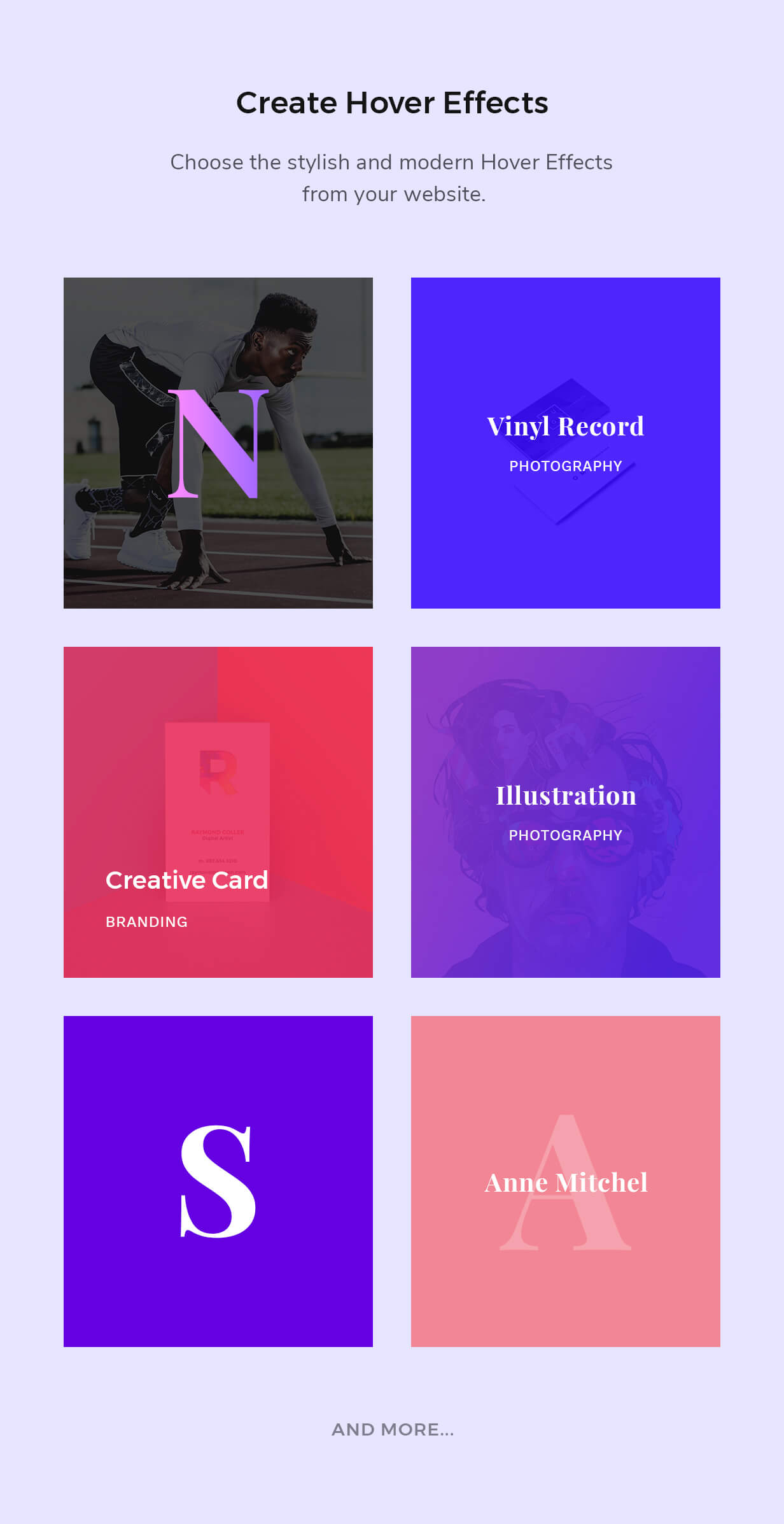 Creative hover effects