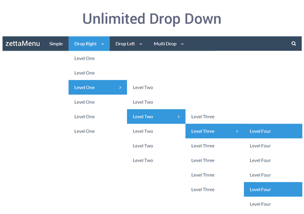 Zetta Menu - jQuery Mega Menu - 1